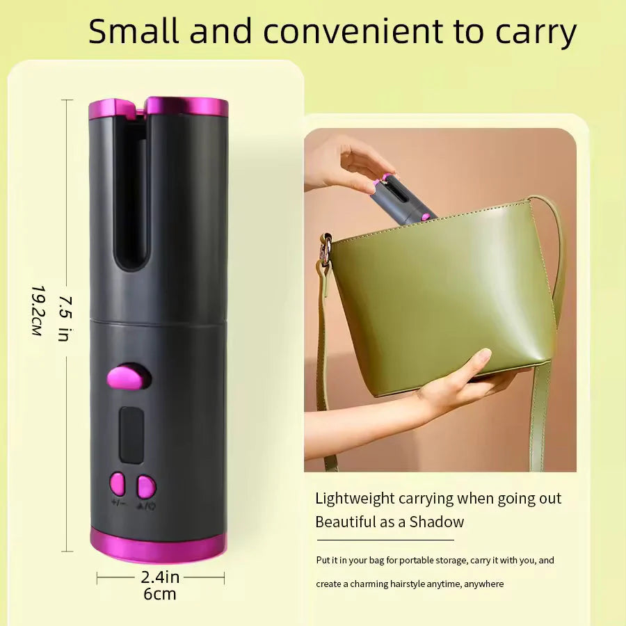 Luxora Cordless Hair Curler Automatic Curling Tool - Portable and Rechargeable